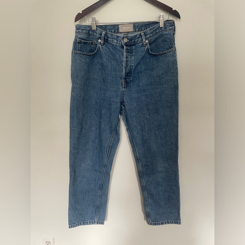 Everlane Blue Straight Leg Pants - Picture 3 of 7